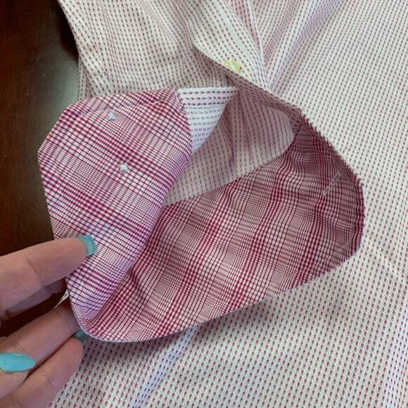 Egara Pink Button Down Reverse Cuff Shirt 2XLT - Picture 2 of 5
